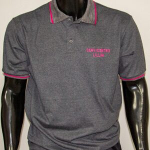 Chomba de algodon con bordado cuello y puño tejido