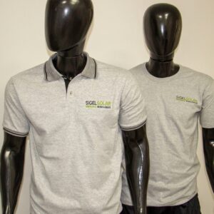 Chombas de algodon con bordado y remera de algodon con estampa