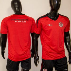 Remeras cuello en V de policam rojas con estampas