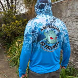 Remeras de pesca 100% sublimadas, proteccion UV, secado rapido, con capucha y buff incorporado, puños con ojal